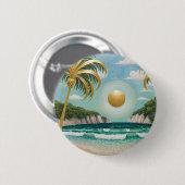 Golden Shores Ronde Button 5,7 Cm (Voorkant /achterkant)
