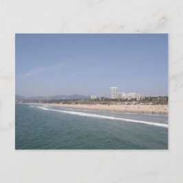 Golden Shores: Santa Monica Beach Radiance Briefkaart