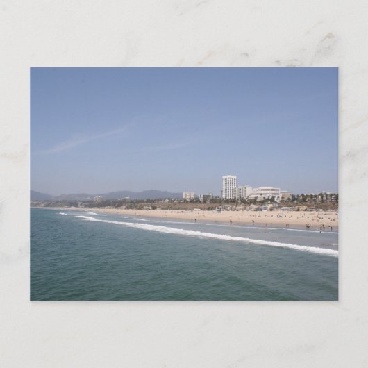 Golden Shores: Santa Monica Beach Radiance Briefkaart (Voorkant)