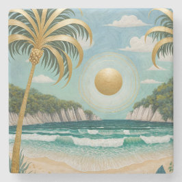 Golden Shores Stenen Onderzetter