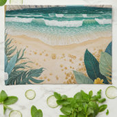 Golden Shores Theedoek (Gevouwen)