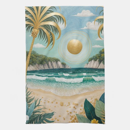 Golden Shores Theedoek (Verticaal)