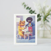 Golden Shred Teddy Bear Ad Briefkaart (Staand voorkant)