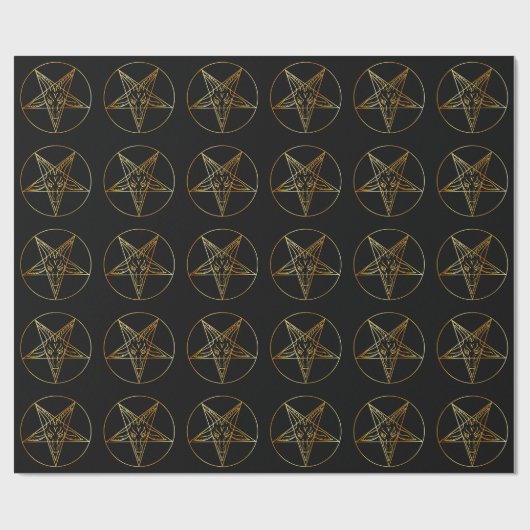 Golden sigil van Baphomet Cadeaupapier (Vlak)
