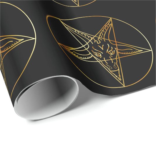 Golden sigil van Baphomet Cadeaupapier (Rol Hoek)