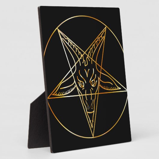 Golden sigil van Baphomet Fotoplaat (Zijkant)