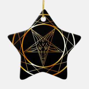 Golden sigil van Baphomet Keramisch Ornament