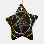 Golden sigil van Baphomet Keramisch Ornament (Links)