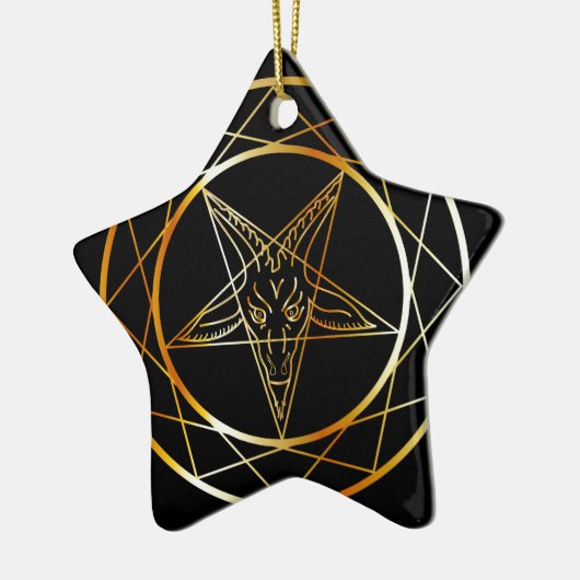 Golden sigil van Baphomet Keramisch Ornament (Links)