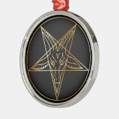 Golden sigil van Baphomet Metalen Ornament (Links)