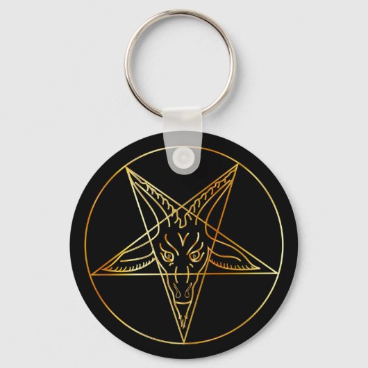 Golden sigil van Baphomet Sleutelhanger (Voorkant)