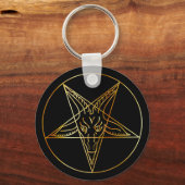 Golden sigil van Baphomet Sleutelhanger (Voorkant)