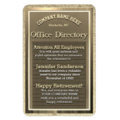  Golden Sign Retirement Gift Magneet (Verticaal)