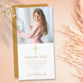 Golden Signature Foto First Heilige Communie Bedankkaart