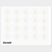 Golden Signature Gold Cross Baptisme Christening Ronde Sticker (Vel)