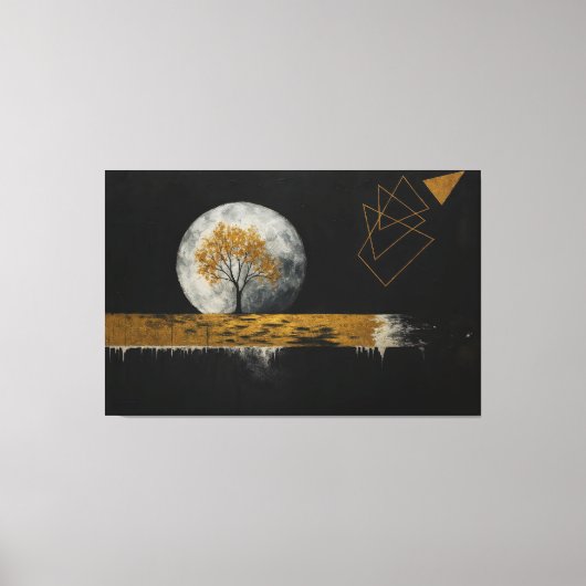 Golden Silence Under the Moon Canvas Afdruk (Voorkant)