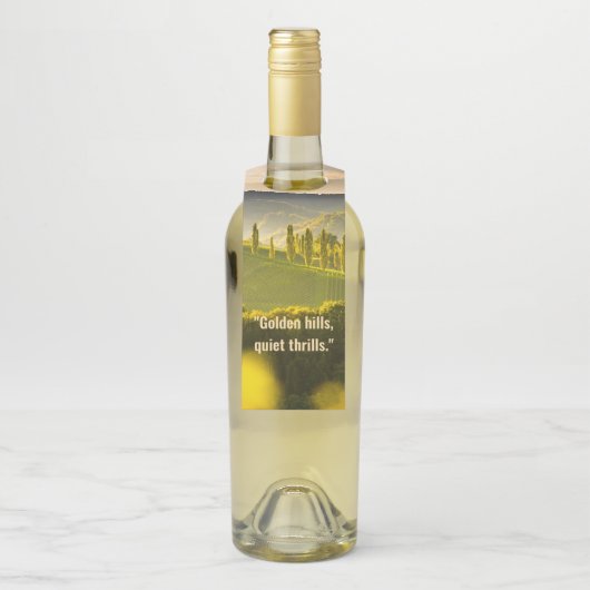 Golden Silence – Wijnfles Label (Op fles)