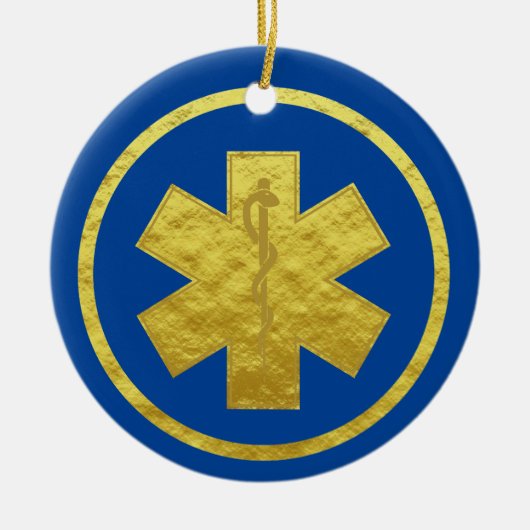 Golden Silhouette van EMS Star of Life Ornament (Voorkant)