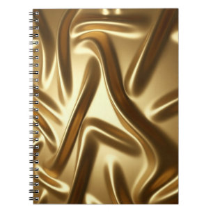Golden Silk Fabric – Luxe vloeiende textuur Notitieboek