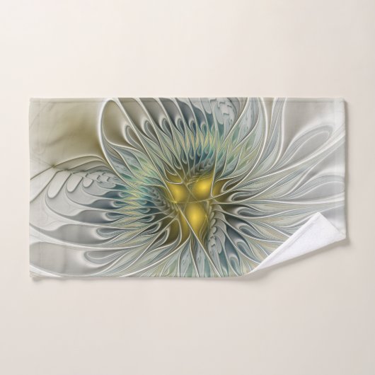 Golden Silver Fantasy abstract fractal Art Bad Handdoek (Handdoek)