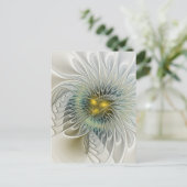 Golden Silver Fantasy Abstract fractal Art Briefkaart (Staand voorkant)