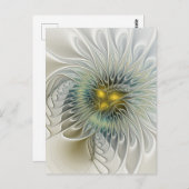 Golden Silver Fantasy Abstract fractal Art Briefkaart (Voorkant / Achterkant)