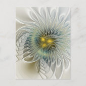 Golden Silver Fantasy Abstract fractal Art Briefkaart (Voorkant)