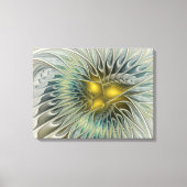 Golden Silver Fantasy abstract fractal Art Canvas Afdruk (Voorkant)