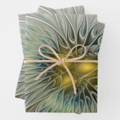 Golden Silver Fantasy abstract fractal Art Inpakpapier Vel (In situ)