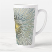 Golden Silver Fantasy Abstract fractal Art Latte Mok (Rechts)