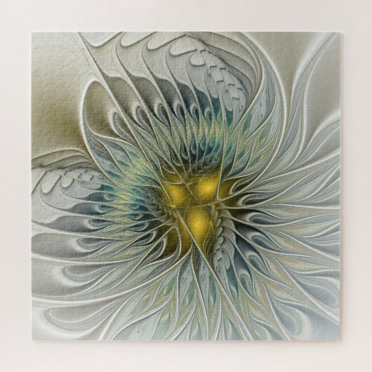 Golden Silver Fantasy abstract fractal Art Legpuzzel (Horizontaal)