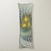 Golden Silver Fantasy abstract fractal Art Lichaamskussen (Achterkant (Verticaal))