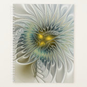 Golden Silver Fantasy Abstract fractal Art Planner (Voorkant)