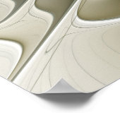 Golden Silver Fantasy abstract fractal Art Poster (Hoek)