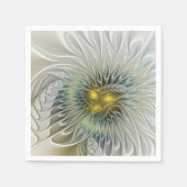 Golden Silver Fantasy abstract fractal Art Servetten (Voorkant)