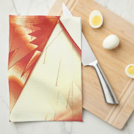 Golden sinaasappel tot beige, extreem ruw gedigita theedoek