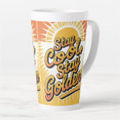 Golden Sips - Blijf cool, blijf goud Latte Mok (Rechterhoek)