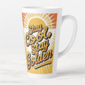 Golden Sips - Blijf cool, blijf goud Latte Mok (Rechts)