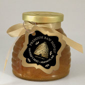 Golden Skep Honey Label Elaborate Gold Gradient