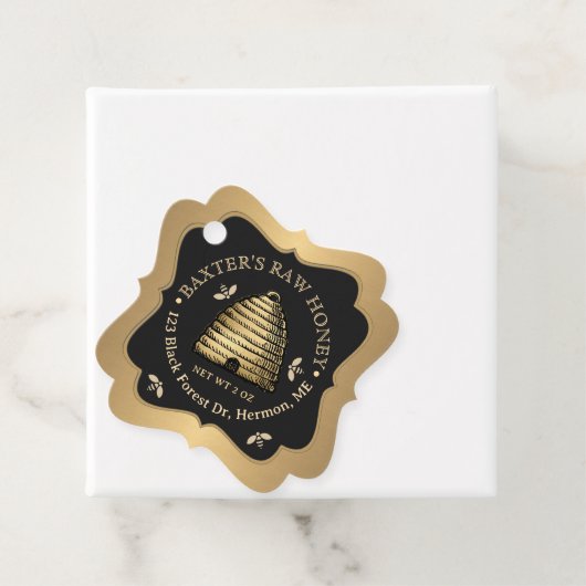 Golden Skep Honey Label Elaborate Gold Gradient (In situ)