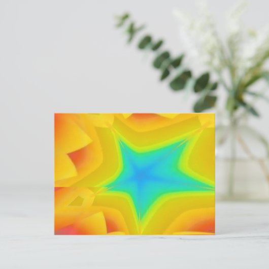 Golden Skies - Ken Gage Abstracte kunst Briefkaart (Staand voorkant)