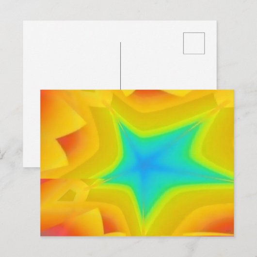 Golden Skies - Ken Gage Abstracte kunst Briefkaart (Voorkant / Achterkant)