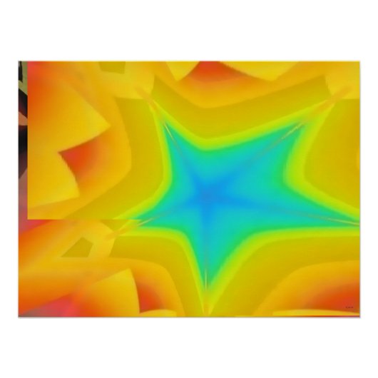 Golden Skies - Ken Gage Abstracte kunst Perfect Poster (Voorkant)