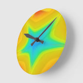 Golden Skies - Ken Gage Abstracte kunst Ronde Klok (Hoek)