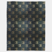Golden Skull & Crossbones Fleece Blanket (Voorkant)