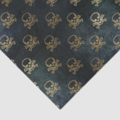 Golden Skull & Crossbones Weefpapier Tissuepapier (Detail)