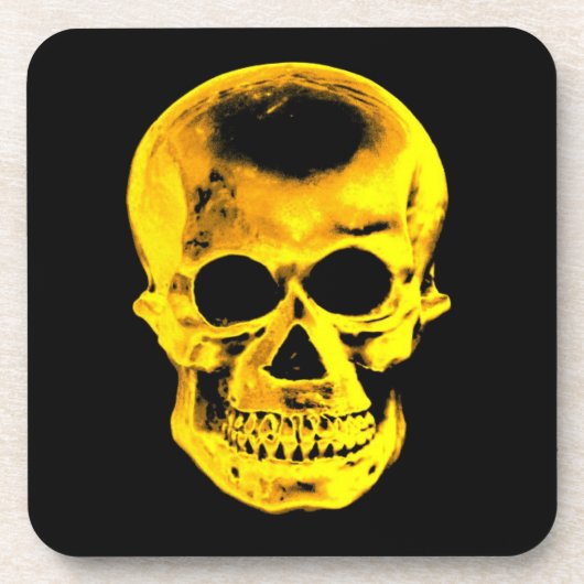 Golden Skull Drankjes Onderzetter (Voorkant)