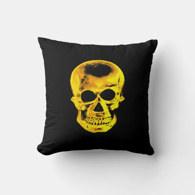Golden Skull Pillow Kussen (Voorkant)
