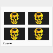 Golden Skull Rechthoekige Sticker (Vel)