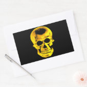 Golden Skull Rechthoekige Sticker (Envelop)